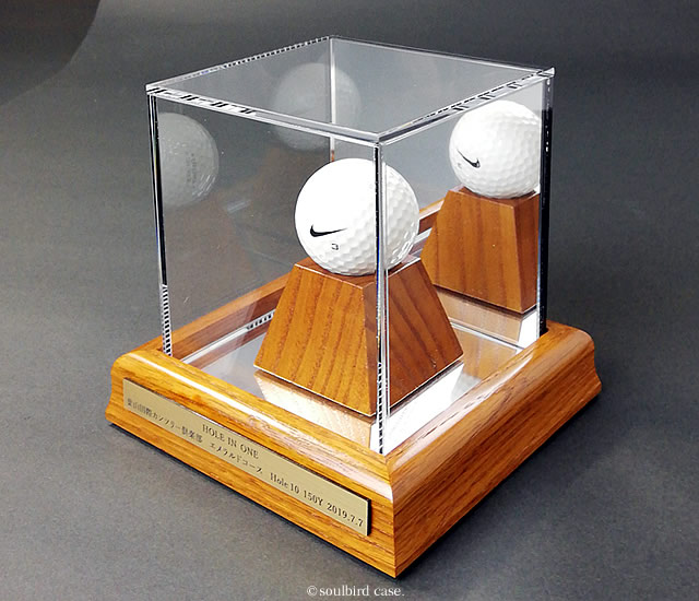 ゴルフボールケース木製・記念ゴルフボールコレクションケース | ソウルバードケース